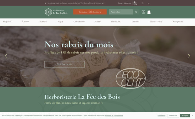La Fée des Bois: Refonte complète site E-Commerce