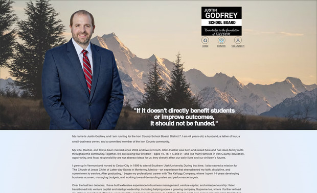 Justin Godfrey: Political candidite.