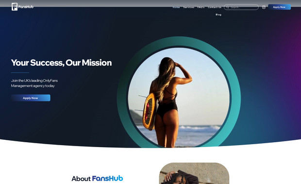 Fanshub: Full Custom Web Build | On Page SEO | Custom motion and graphic content creation