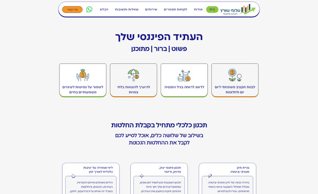 שלומי שוורץ: אתר תדמית ליועץ פיננסי