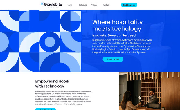 Gigglebite Studios: Site institucional desenvolvido para empresa americana - área de tecnologia