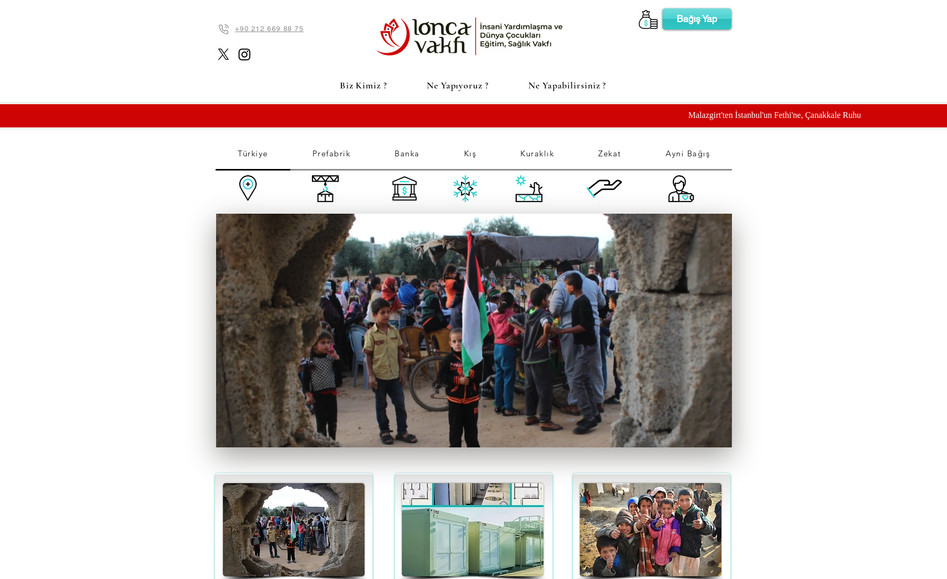 Lonca Vakfı : It is a donation site we have made for the Guild Foundation.
Lonca Vakfı için yapmış olduğumuz bir bağış sitesidir.