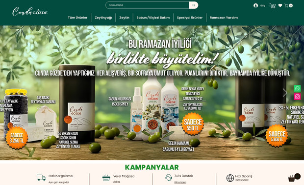 Cunda Gözde: İleri düzey e-ticaret sitesi