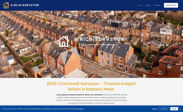 ARICSSURVEYOR: Designed from scratch to coincide with a company rebrand.