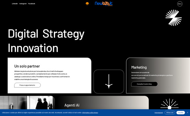 www.newb2b.it *: Nuovo web site aziendale, con piattaforma di ultima generazione studio wix