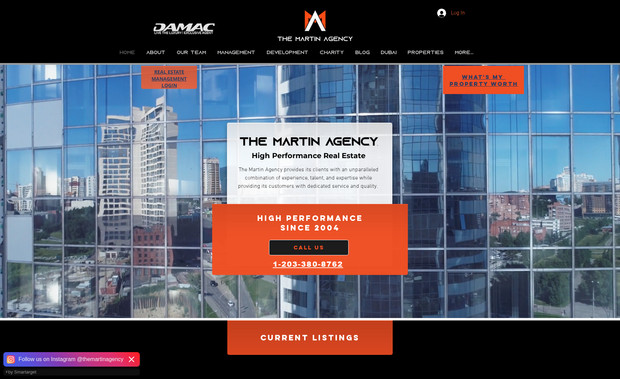 The Martin Agency: Fully Designed by Santos Torres Inc. We also completed all SEO writing and designed the logo.
