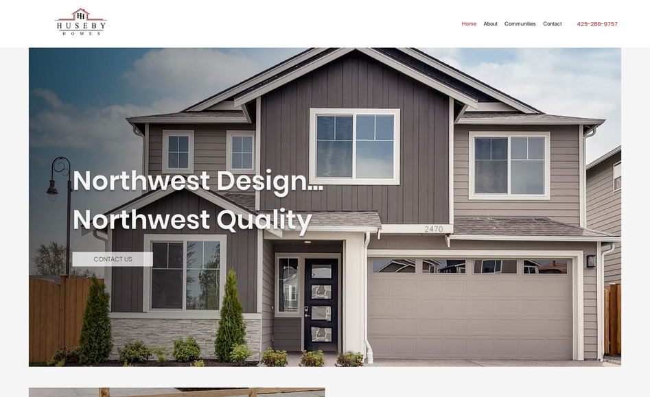 Husebyhomes: CMS website design and management for real estate development company. 