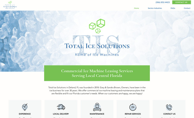 Total Ice Solutions: Service Business - Website redesign
