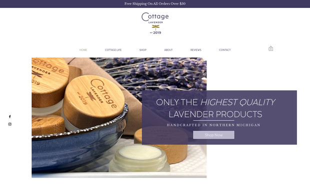 Cottage Lavender: This lavender shop previously had no online presence and was looking to expand their business to the online market. This site was intended to be relaxing and welcoming to the customer, while also prominently displaying their products in a user-friendly and appealing way.