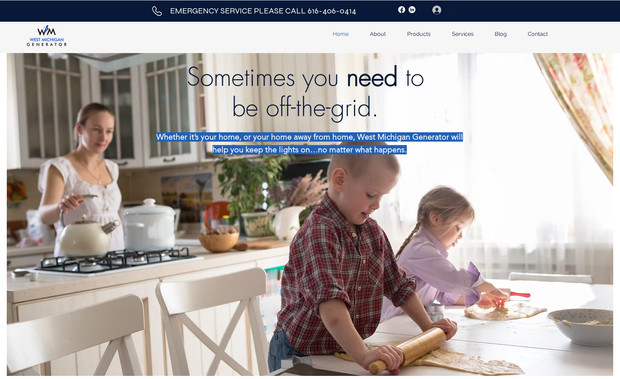 West Michigan Generator: Local family owned generator company needed a fresh design for the next phase in their busy company. 