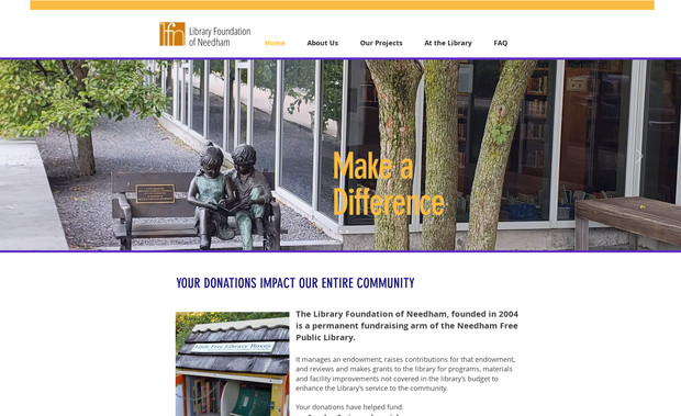 Needham Library Foundation: Logo and Brand Design
Website Design and Development