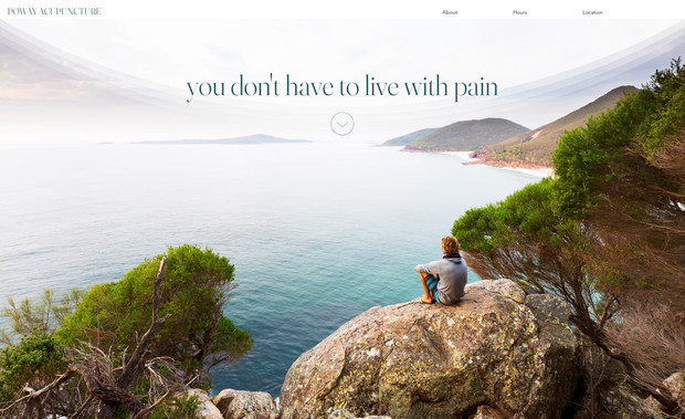 Poway Acupuncture: This is an example of a landing page functioning as a full website, which was the main goal of the client aside from conveying a sense of peace and trust. 