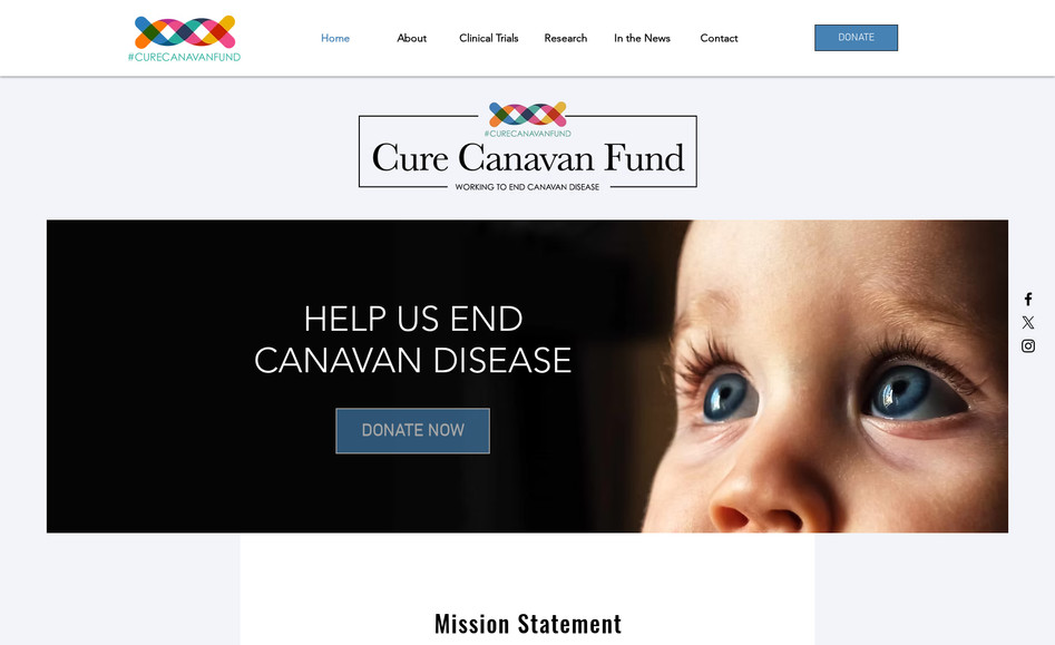 Cure Caravan Fund: Canavan disease is an inherited rare brain disease affecting all motor functions in children and leading to early death. There is currently no cure. Cure Canavan Fund wants to bring a cure to this devastating disease. 