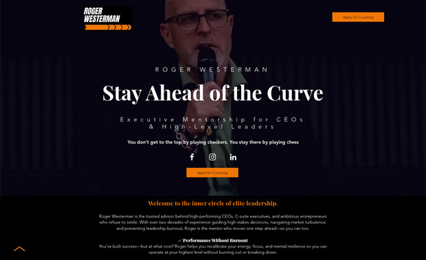 Roger Westerman: I created the website to showcase Roger’s unique work as a leader in his field. The goal was to build a clean, visually-led digital portfolio that tells Roger’s story while letting his success speak for itself.

From start to finish, I designed the whole site layout, wrote the copy, and structured the flow to guide visitors through Roger’s journey. 

The site is minimalist, functional, and grounded in Roger’s aesthetic, making it an authentic extension. 
