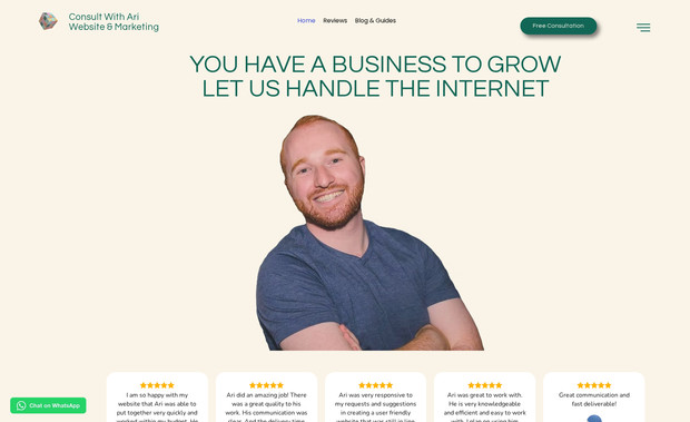 Consult With Ari: Website design & support, marketing, advertising.