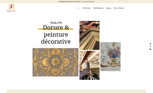 Maille d'Or: Création site web, optimisation SEO