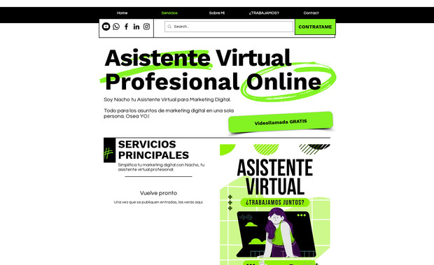 Asistente Virual: Pagina web de un asistente virtual online. Desde argentina para el mundo.
