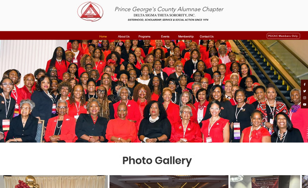 PGCAC DST: Full website for a sorority located in Prince George's County, MD