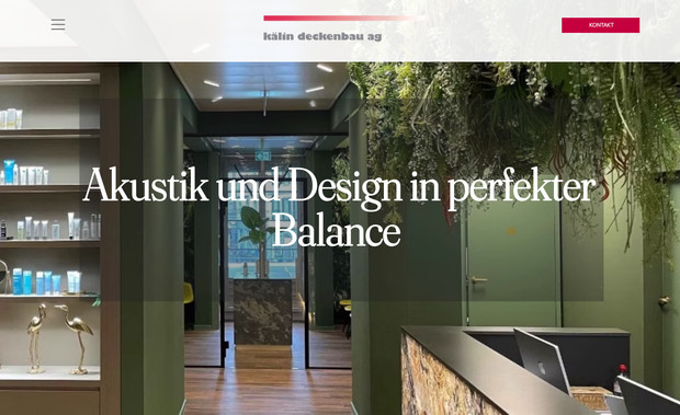 Kälin Deckenbau: Webdesign und SEO 