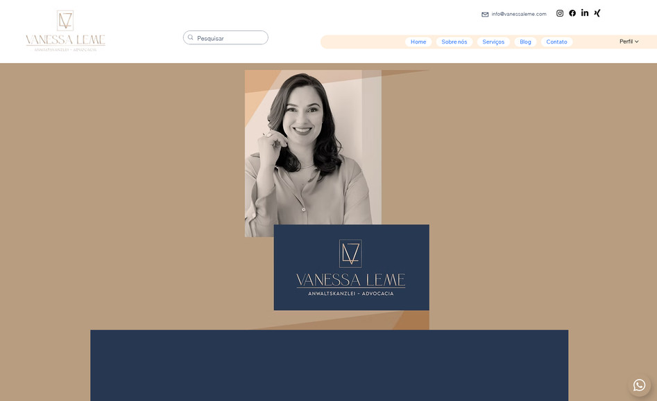 Vanessa Leme Anwaltskanzlei - Advocacia: Website criado na plataforma Wix Studio com o foco em modernizar a estrutura. Foi também desenvolvido um sistema de assinatura de propostas/orçamentos para os clientes da adovagada Vanessa que se ingressavam na contratação dos seus serviços onde todos os clientes precisam enviar os documentos para dar entrada em seu processo diretamente via o sistema do site, na área de membros. Isso facilitou muito a vida da cliente em manter tudo centralizado de cada cliente em um único lugar. Fora as automações que foram criadas para orientar o cliente a dar o próximo passo para o envio de algum documento faltante e também o cliente conseguir atualizar seus dados e enviar os documentos que faltam para avançar com o processo, facilitando a vida de ambos. 