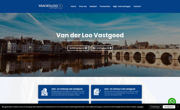Van Der Loo Vastgoed: We zijn trots op het resultaat van onze samenwerking met Van der Loo Vastgoed: een gloednieuwe website die perfect hun expertise in vastgoed weerspiegelt. Met een modern en overzichtelijk design hebben we een platform gecreëerd dat zowel particuliere als zakelijke klanten informeert én inspireert. De website biedt een helder overzicht van hun diensten, van bedrijfsmatig vastgoed tot exclusieve woonobjecten in Maastricht en omgeving. Elk detail is zorgvuldig vormgegeven om de professionele uitstraling en betrouwbare werkwijze van Van der Loo te versterken. Het doel was duidelijk: een website ontwikkelen die vertrouwen wekt, aanzet tot contact én de unieke werkwijze van Van der Loo onderstreept. Ontdek zelf hoe Van der Loo Vastgoed het verschil maakt in de vastgoedwereld!